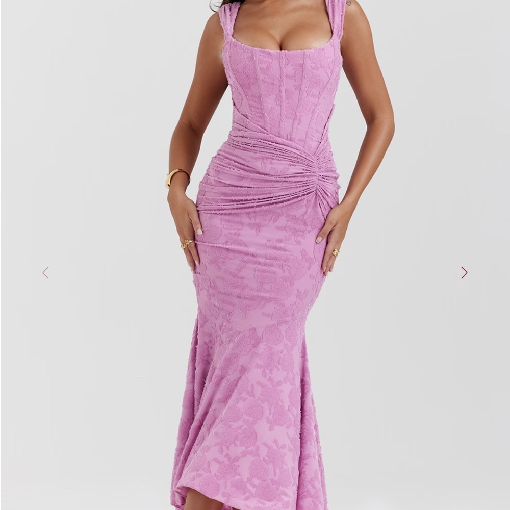 NWT House of CB Ruched Maxi Dress Size M